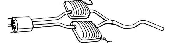 Средний глушитель выхлопных газов