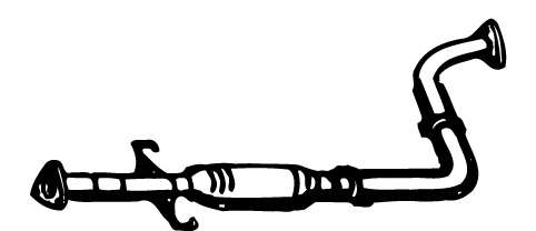 Средний глушитель выхлопных газов