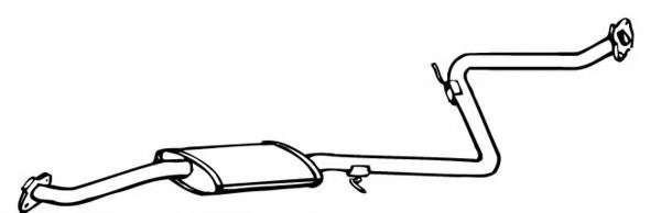 Средний глушитель выхлопных газов