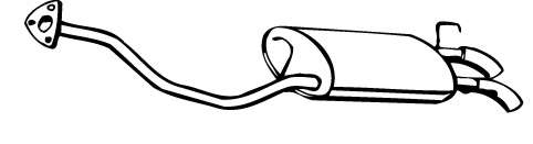 Глушитель выхлопных газов конечный