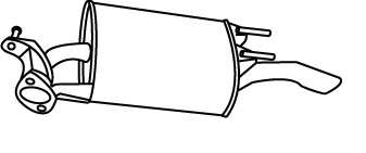 Глушитель выхлопных газов конечный