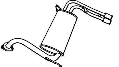 Глушитель выхлопных газов конечный