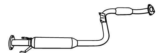 Средний глушитель выхлопных газов
