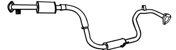 Средний глушитель выхлопных газов