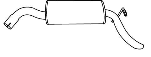 Глушитель выхлопных газов конечный