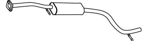 Средний глушитель выхлопных газов