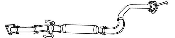 Средний глушитель выхлопных газов