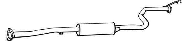 Средний глушитель выхлопных газов