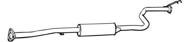 Средний глушитель выхлопных газов