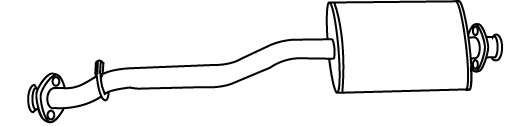 Средний глушитель выхлопных газов