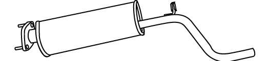 Средний глушитель выхлопных газов