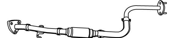 Средний глушитель выхлопных газов