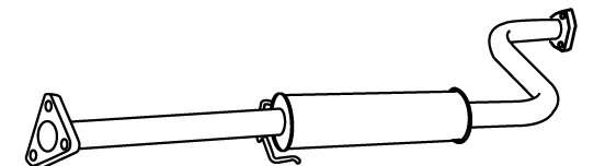 Средний глушитель выхлопных газов