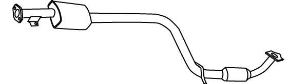 Средний глушитель выхлопных газов