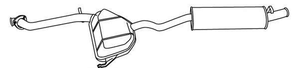 Глушитель выхлопных газов конечный