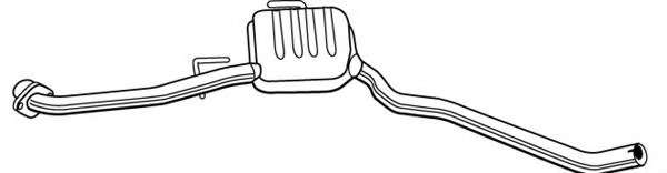 Средний глушитель выхлопных газов