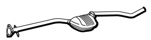 Средний глушитель выхлопных газов