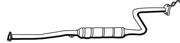 Средний глушитель выхлопных газов