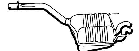 Глушитель выхлопных газов конечный