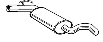 Средний глушитель выхлопных газов