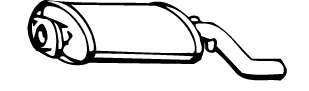 Глушитель выхлопных газов конечный