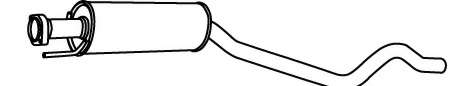 Средний глушитель выхлопных газов
