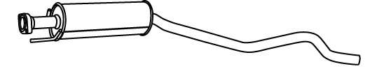 Средний глушитель выхлопных газов