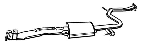 Средний глушитель выхлопных газов