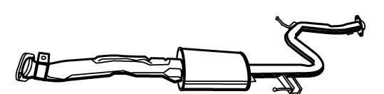 Средний глушитель выхлопных газов