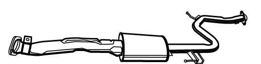 Средний глушитель выхлопных газов