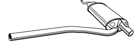 Средний глушитель выхлопных газов