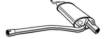 Средний глушитель выхлопных газов