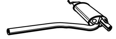 Средний глушитель выхлопных газов