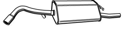 Глушитель выхлопных газов конечный