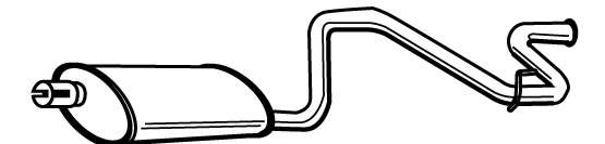 Глушитель выхлопных газов конечный