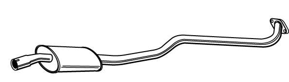 Средний глушитель выхлопных газов