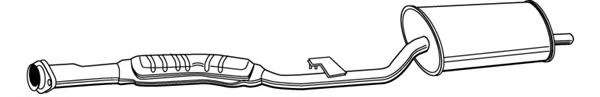Глушитель выхлопных газов конечный