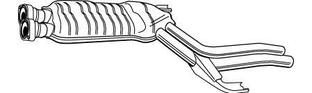 Средний глушитель выхлопных газов