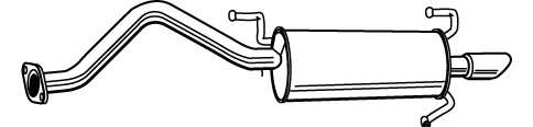 Глушитель выхлопных газов конечный
