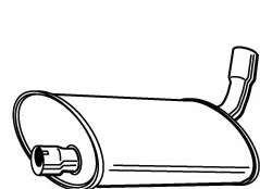 Средний глушитель выхлопных газов