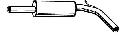 Средний глушитель выхлопных газов