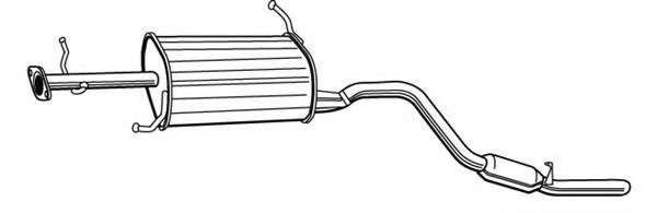 Глушитель выхлопных газов конечный