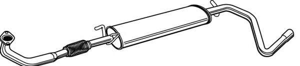 Средний глушитель выхлопных газов