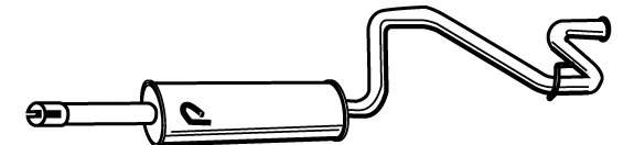 Глушитель выхлопных газов конечный