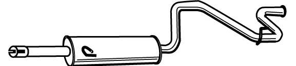 Глушитель выхлопных газов конечный