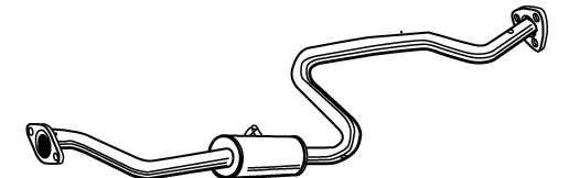 Средний глушитель выхлопных газов