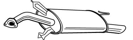 Глушитель выхлопных газов конечный