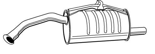Глушитель выхлопных газов конечный