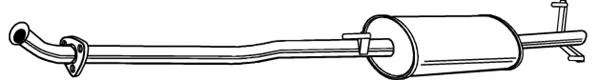 Средний глушитель выхлопных газов