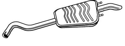 Глушитель выхлопных газов конечный